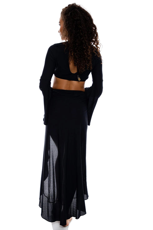 Luli Fama Cosita Buena Resortwear Bell Sleeve Crop Top
